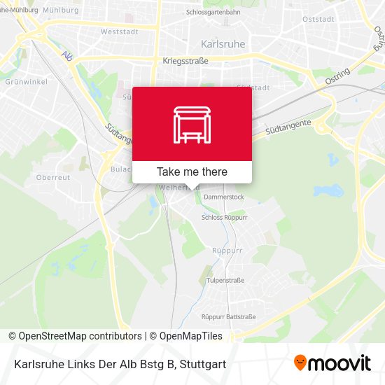 Karlsruhe Links Der Alb Bstg B map
