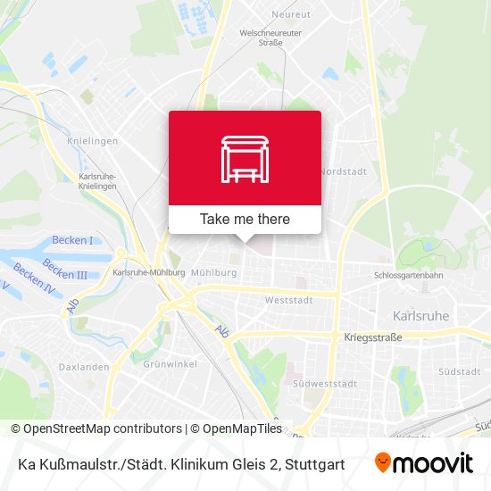 Ka Kußmaulstr. / Städt. Klinikum Gleis 2 map