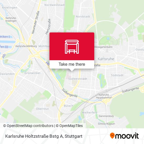 Karlsruhe Holtzstraße Bstg A map