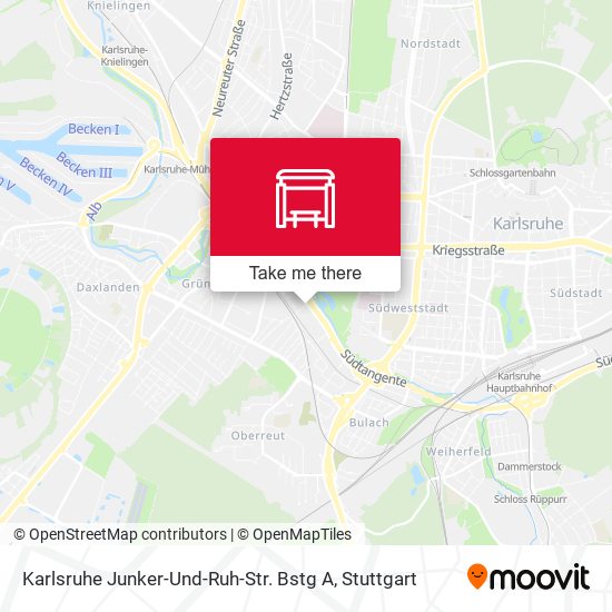 Karlsruhe Junker-Und-Ruh-Str. Bstg A map