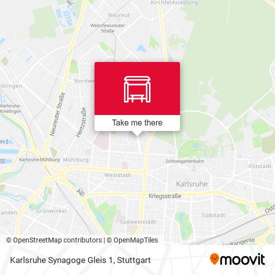 Karlsruhe Synagoge Gleis 1 map