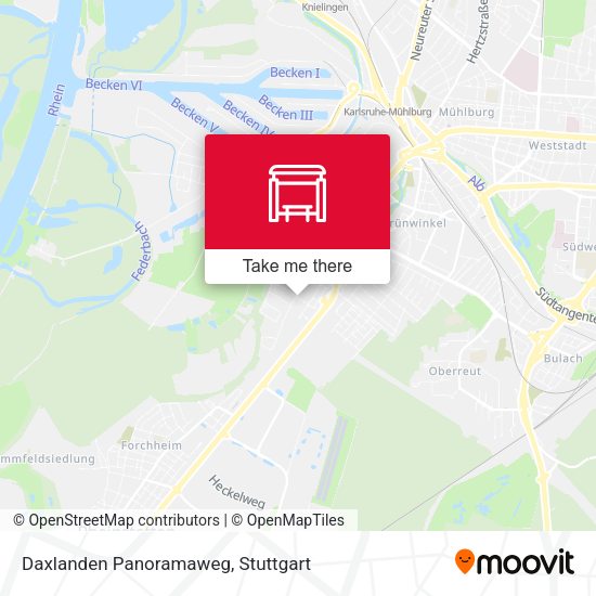 Daxlanden Panoramaweg map