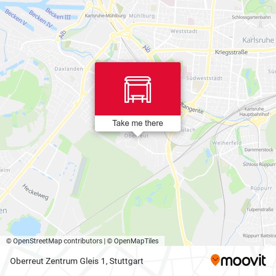Oberreut Zentrum Gleis 1 map
