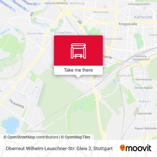 Oberreut Wilhelm-Leuschner-Str. Gleis 2 map