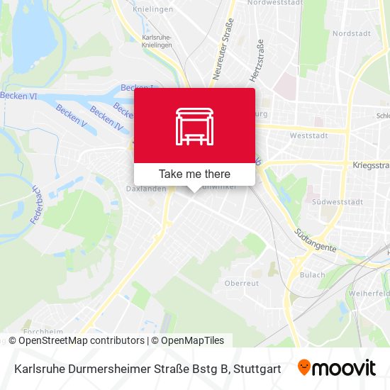 Карта Karlsruhe Durmersheimer Straße Bstg B