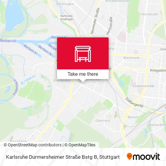 Карта Karlsruhe Durmersheimer Straße Bstg B