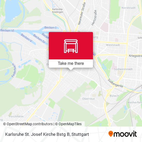 Karlsruhe St. Josef Kirche Bstg B map
