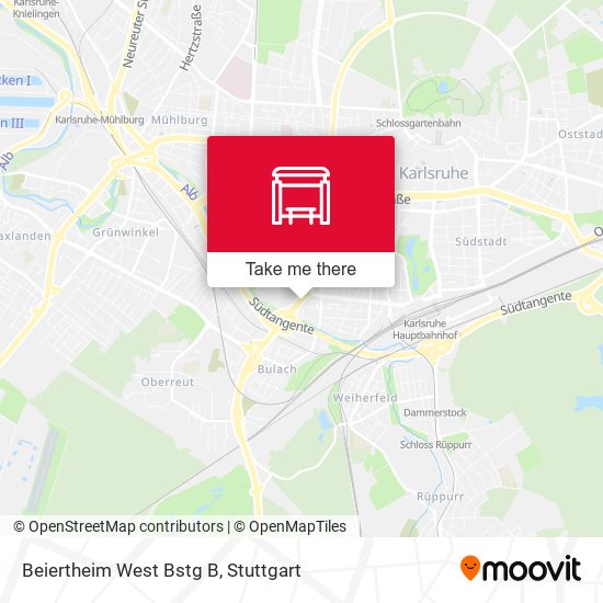 Beiertheim West Bstg B map