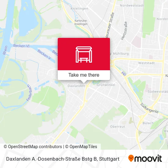 Карта Daxlanden A.-Dosenbach-Straße Bstg B