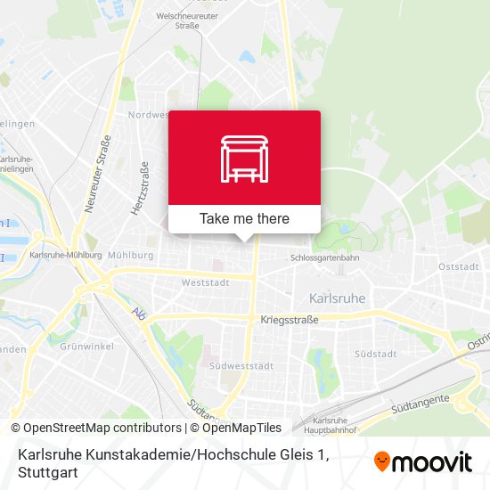 Karlsruhe Kunstakademie / Hochschule Gleis 1 map