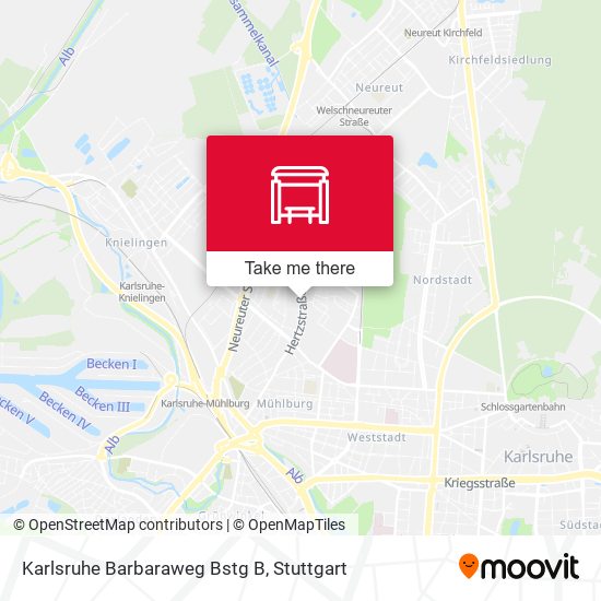 Karlsruhe Barbaraweg Bstg B map