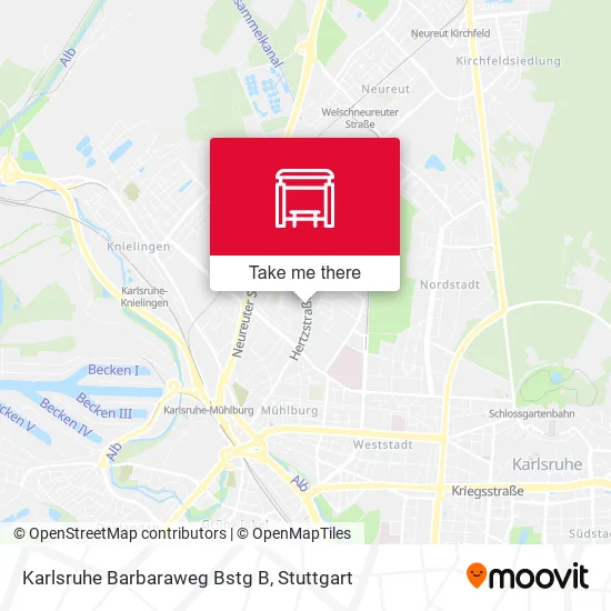 Карта Karlsruhe Barbaraweg Bstg B