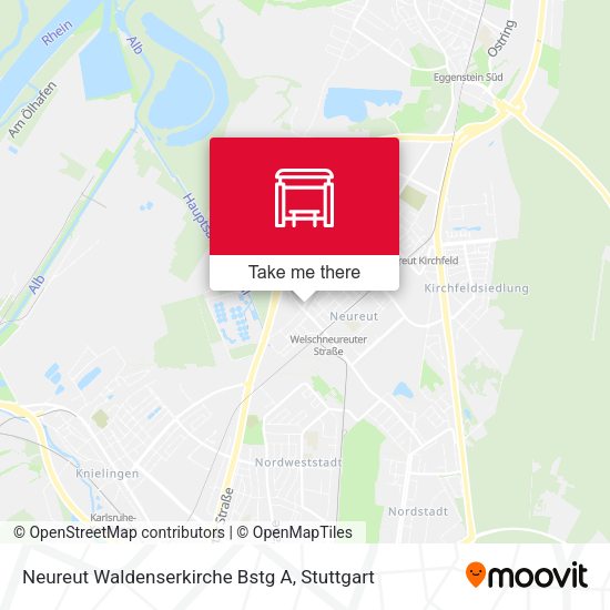 Neureut Waldenserkirche Bstg A map