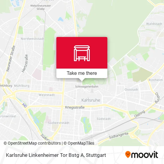 Карта Karlsruhe Linkenheimer Tor Bstg A