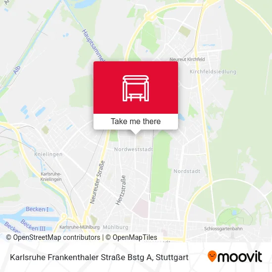 Карта Karlsruhe Frankenthaler Straße Bstg A