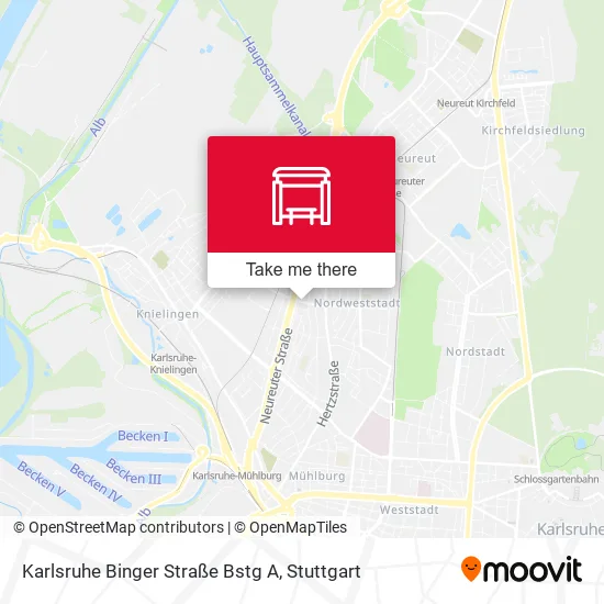 Карта Karlsruhe Binger Straße Bstg A