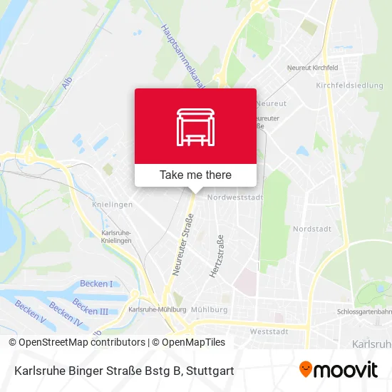 Карта Karlsruhe Binger Straße Bstg B