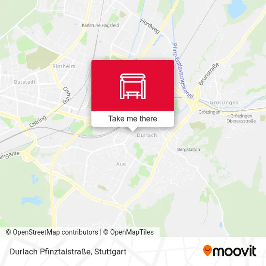 Карта Durlach Pfinztalstraße