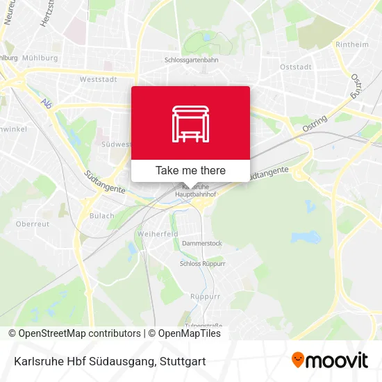 Карта Karlsruhe Hbf Südausgang