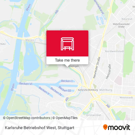 Карта Karlsruhe Betriebshof West