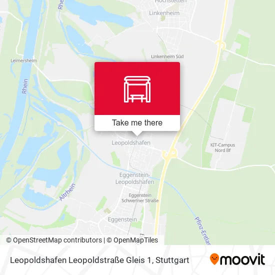 Карта Leopoldshafen Leopoldstraße Gleis 1