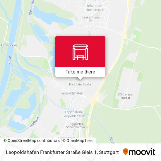 Карта Leopoldshafen Frankfurter Straße Gleis 1