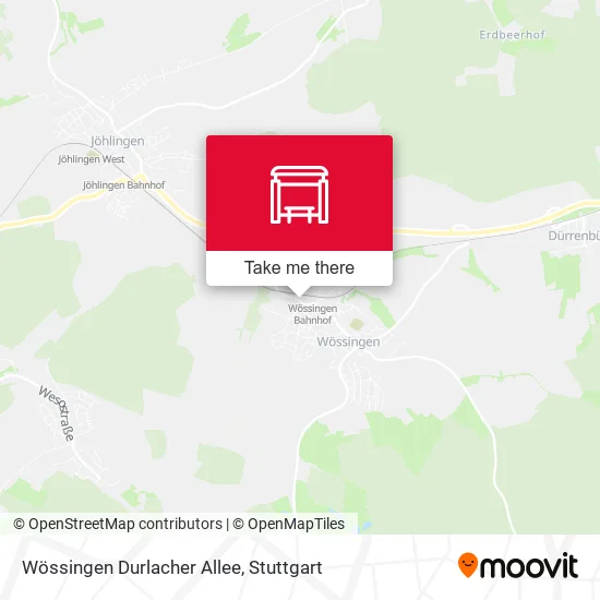 Карта Wössingen Durlacher Allee