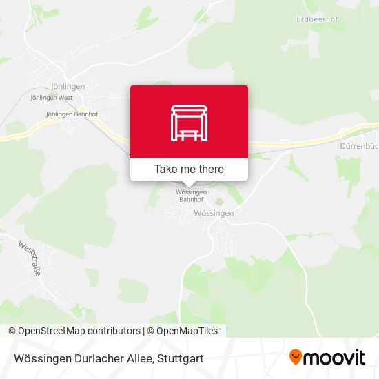 Карта Wössingen Durlacher Allee