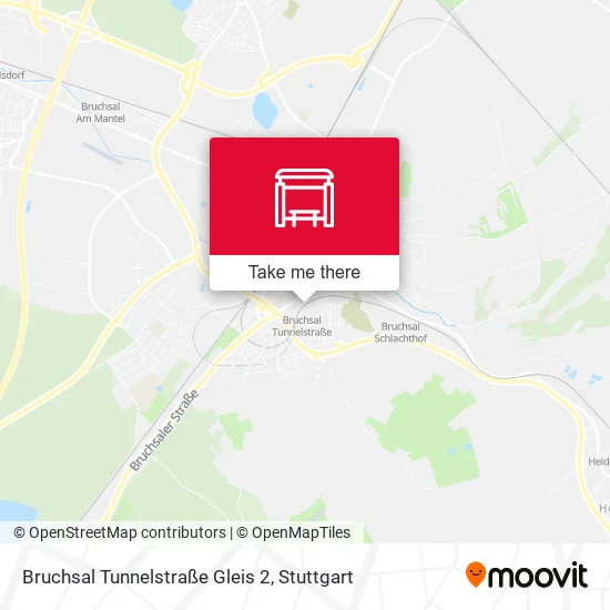 Карта Bruchsal Tunnelstraße Gleis 2