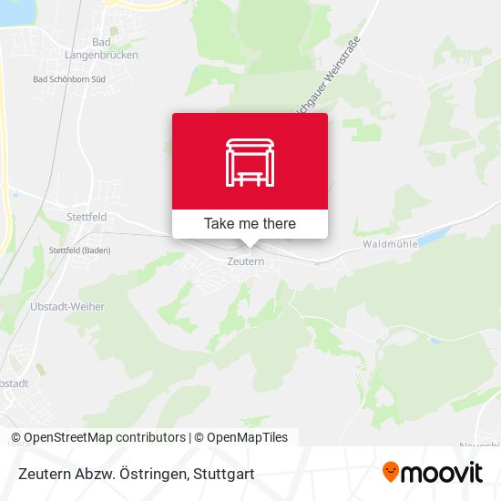 Карта Zeutern Abzw. Östringen