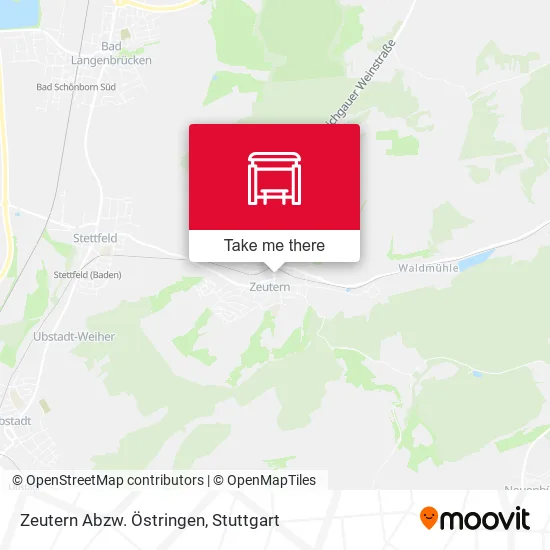 Карта Zeutern Abzw. Östringen