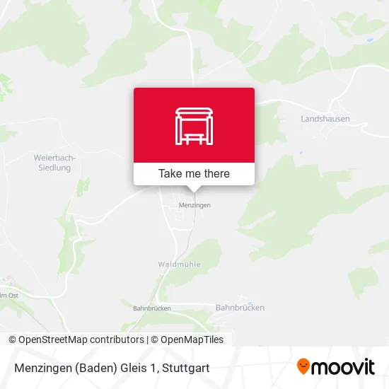 Карта Menzingen (Baden) Gleis 1