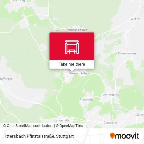 Карта Ittersbach Pfinztalstraße