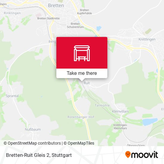 Bretten-Ruit Gleis 2 map