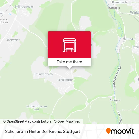 Карта Schöllbronn Hinter Der Kirche