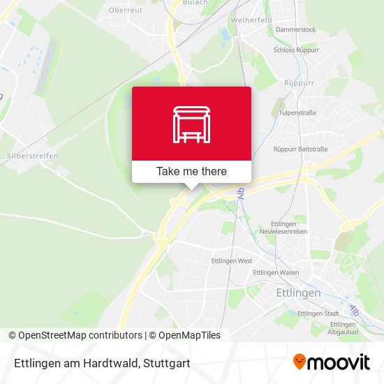 Ettlingen am Hardtwald map