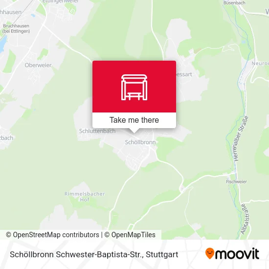Карта Schöllbronn Schwester-Baptista-Str.