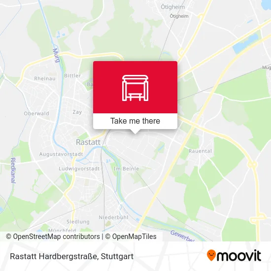 Rastatt Hardbergstraße map