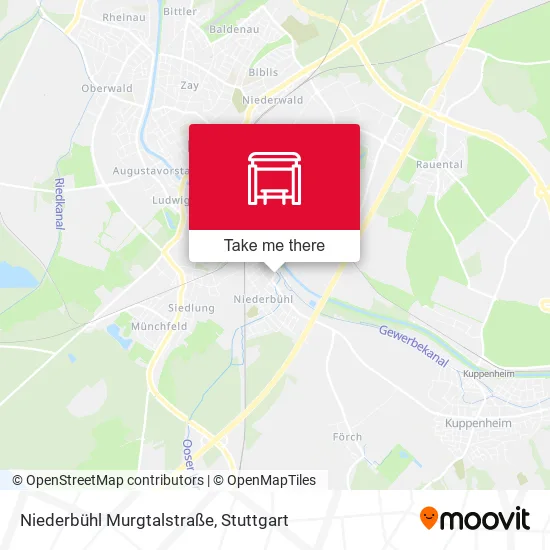 Карта Niederbühl Murgtalstraße