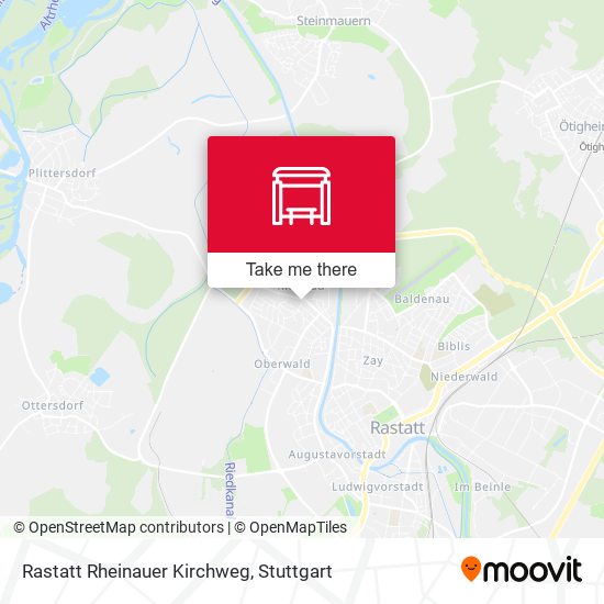 Rastatt Rheinauer Kirchweg map