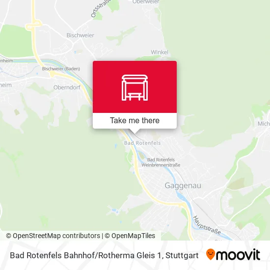 Карта Bad Rotenfels Bahnhof / Rotherma Gleis 1
