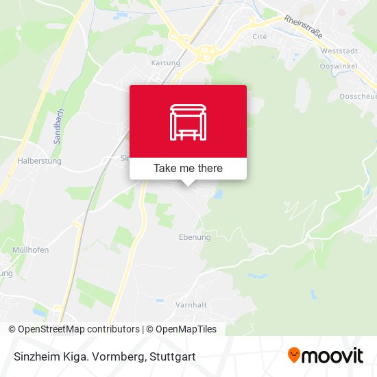Sinzheim Kiga. Vormberg map