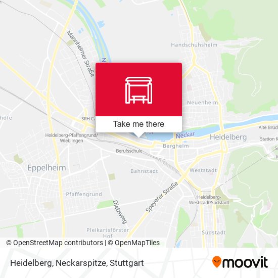 Heidelberg, Neckarspitze map