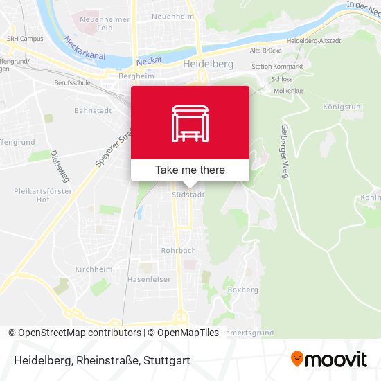 Heidelberg, Rheinstraße map