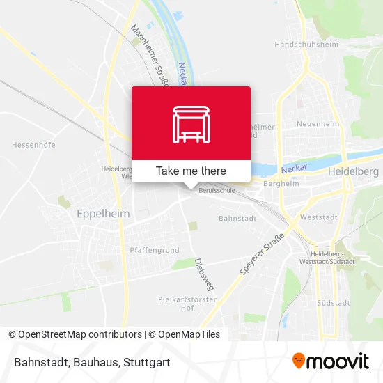 Карта Bahnstadt, Bauhaus