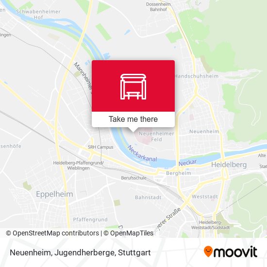 Карта Neuenheim, Jugendherberge