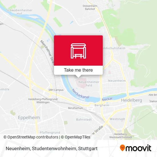 Карта Neuenheim, Studentenwohnheim
