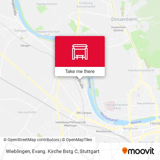 Карта Wieblingen, Evang. Kirche Bstg C