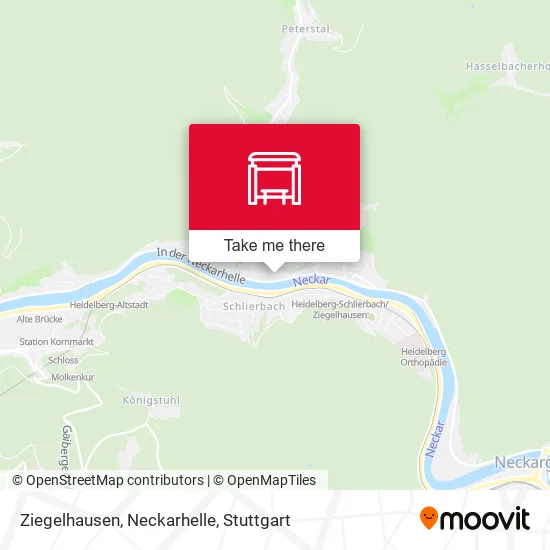Карта Ziegelhausen, Neckarhelle