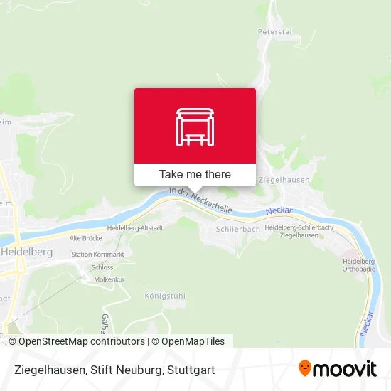 Карта Ziegelhausen, Stift Neuburg